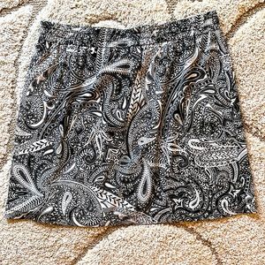 LOFT Paisley Pull-On Skirt